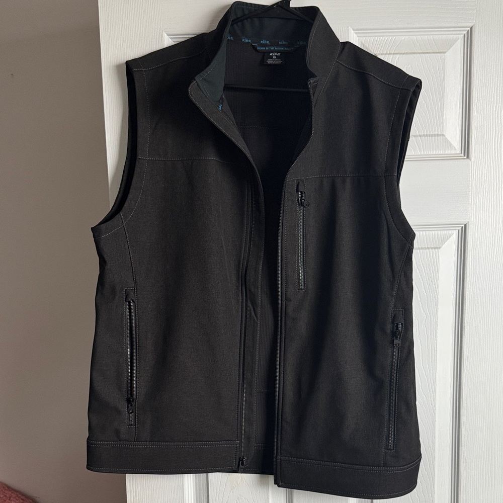 Kuhl - Men's Black Performance Shell Vest, XL, Charcoal, NWOT